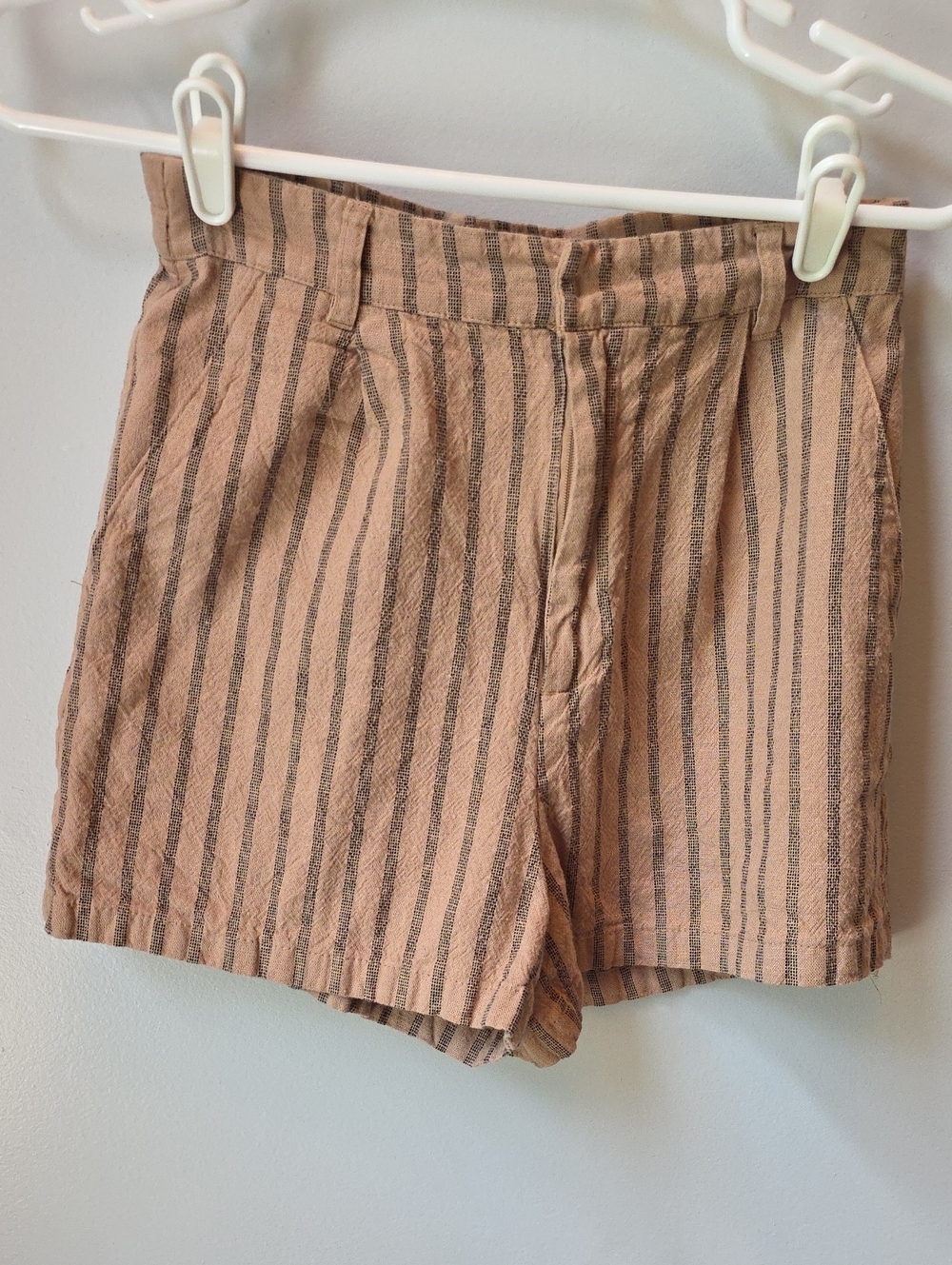 Love Tree Tan and Dark Striped Shorts - Size S